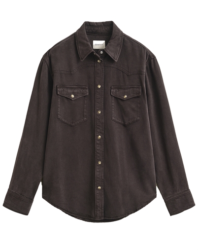 Gant - Denim Twill Ranger Hemd - Deep Brown